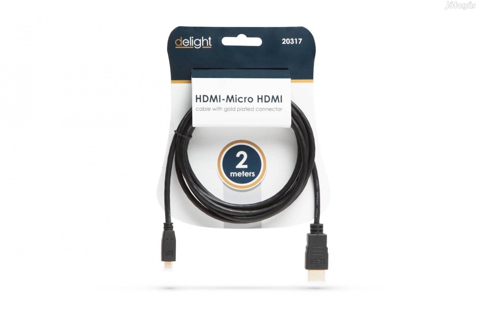 Micro HDMI kábel 2.0 méter / HDMI dugó - micro HDMI dugó