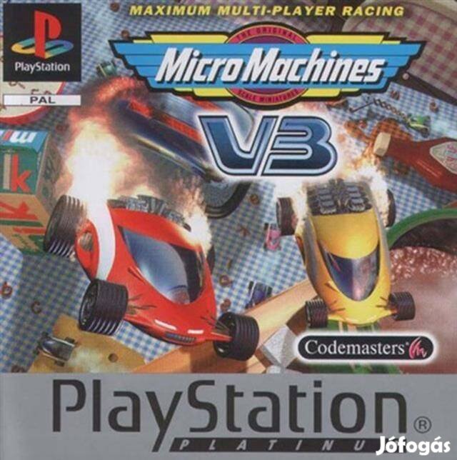 Micro Machines V3, Platinum Ed., Mint PS1 játék