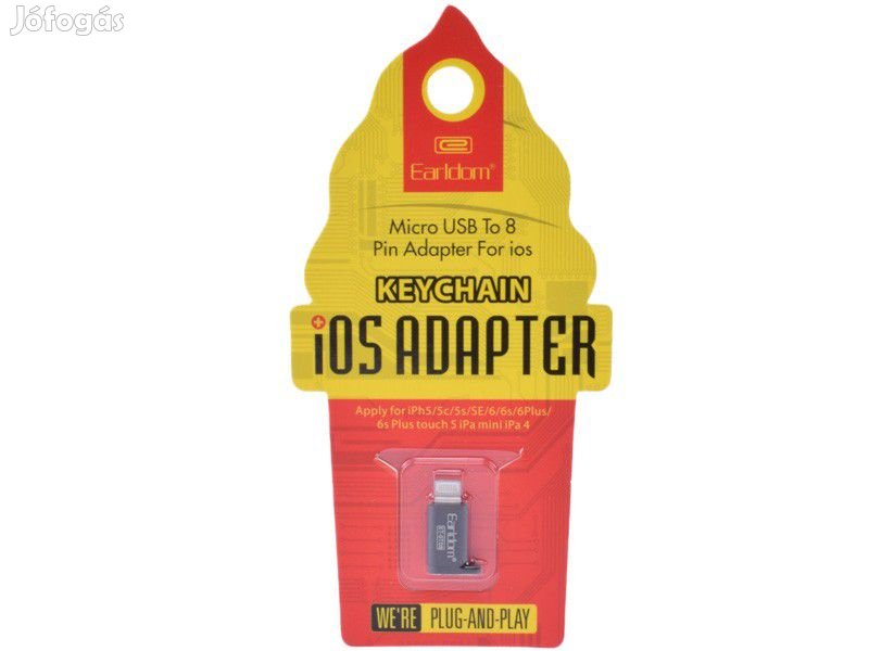 Micro USB -IOS 8 pines átalakitó adapter