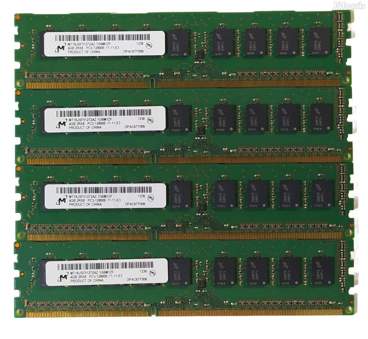 Micron 16GB (4x4GB) DDR3 1600MHz ECC memória