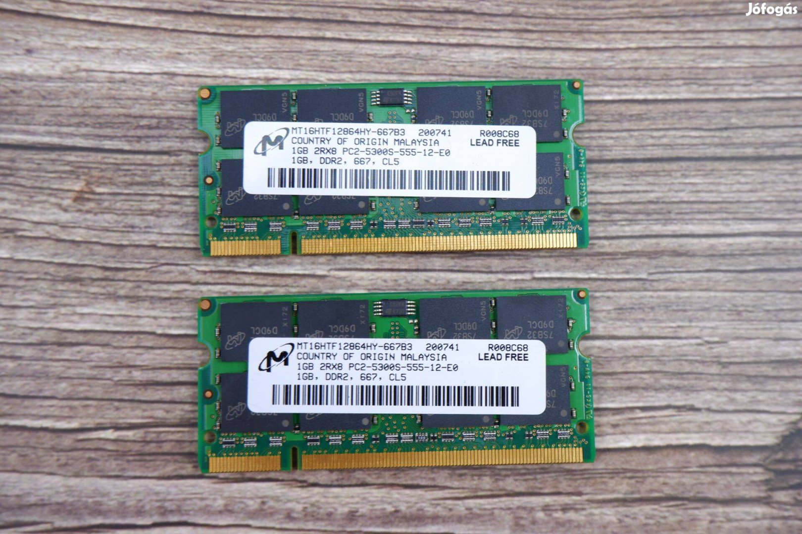 Micron 2GB /2X1GB/ DDR2 laptop memória 667MHz MT16HTF12864HY-667B3