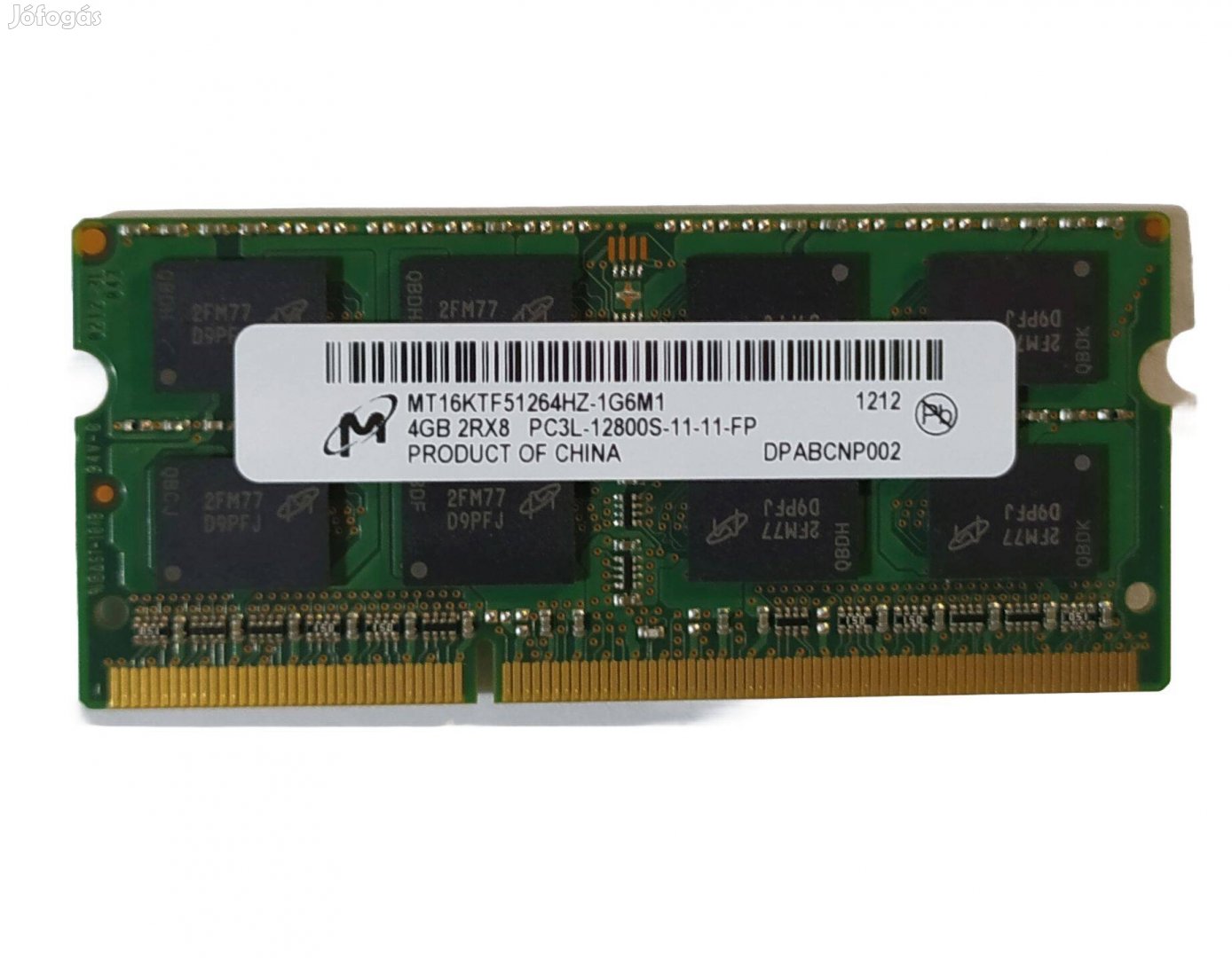 Micron 4GB DDR3 1600MHz laptop / notebook memória