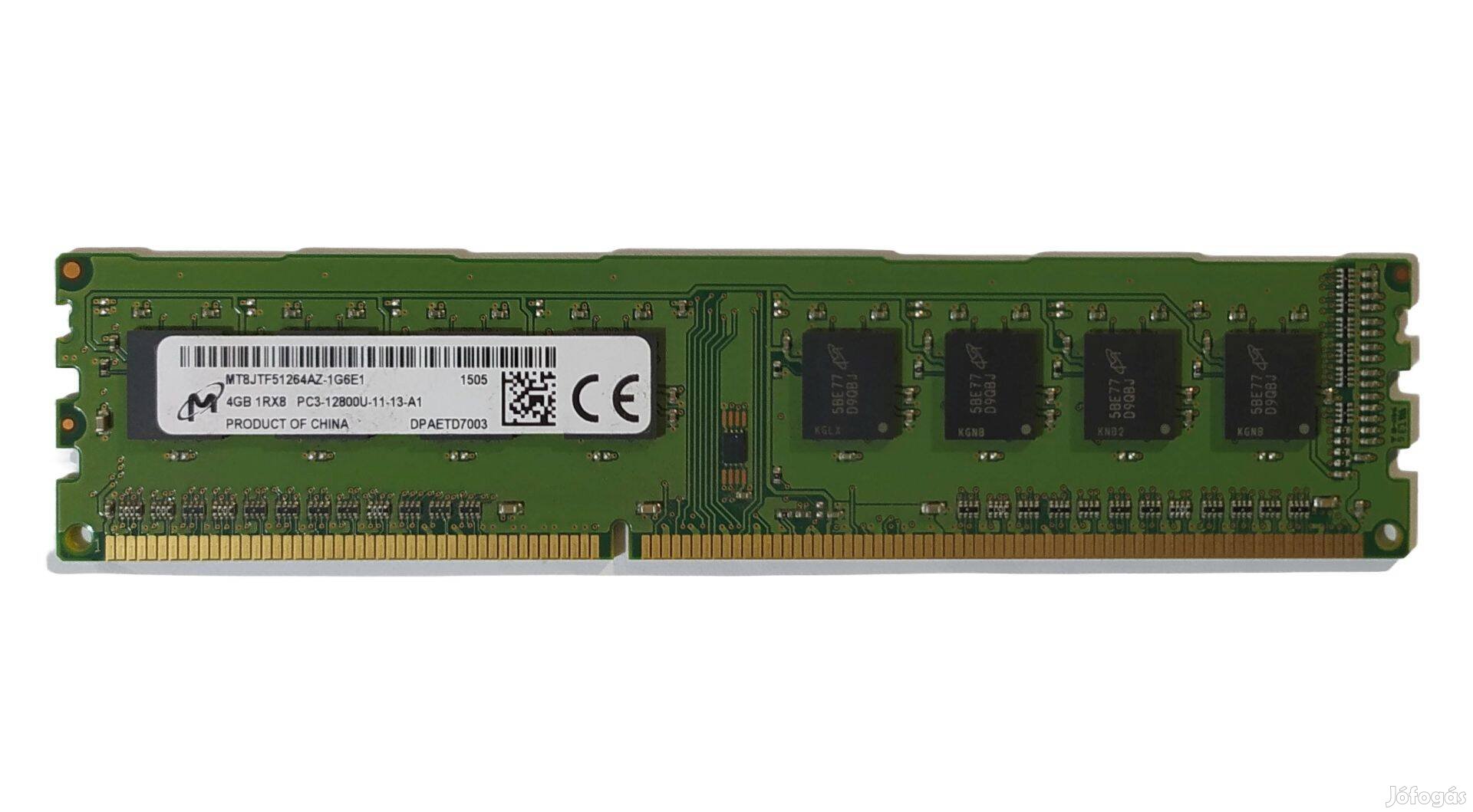 Micron 4GB DDR3 1600MHz memória