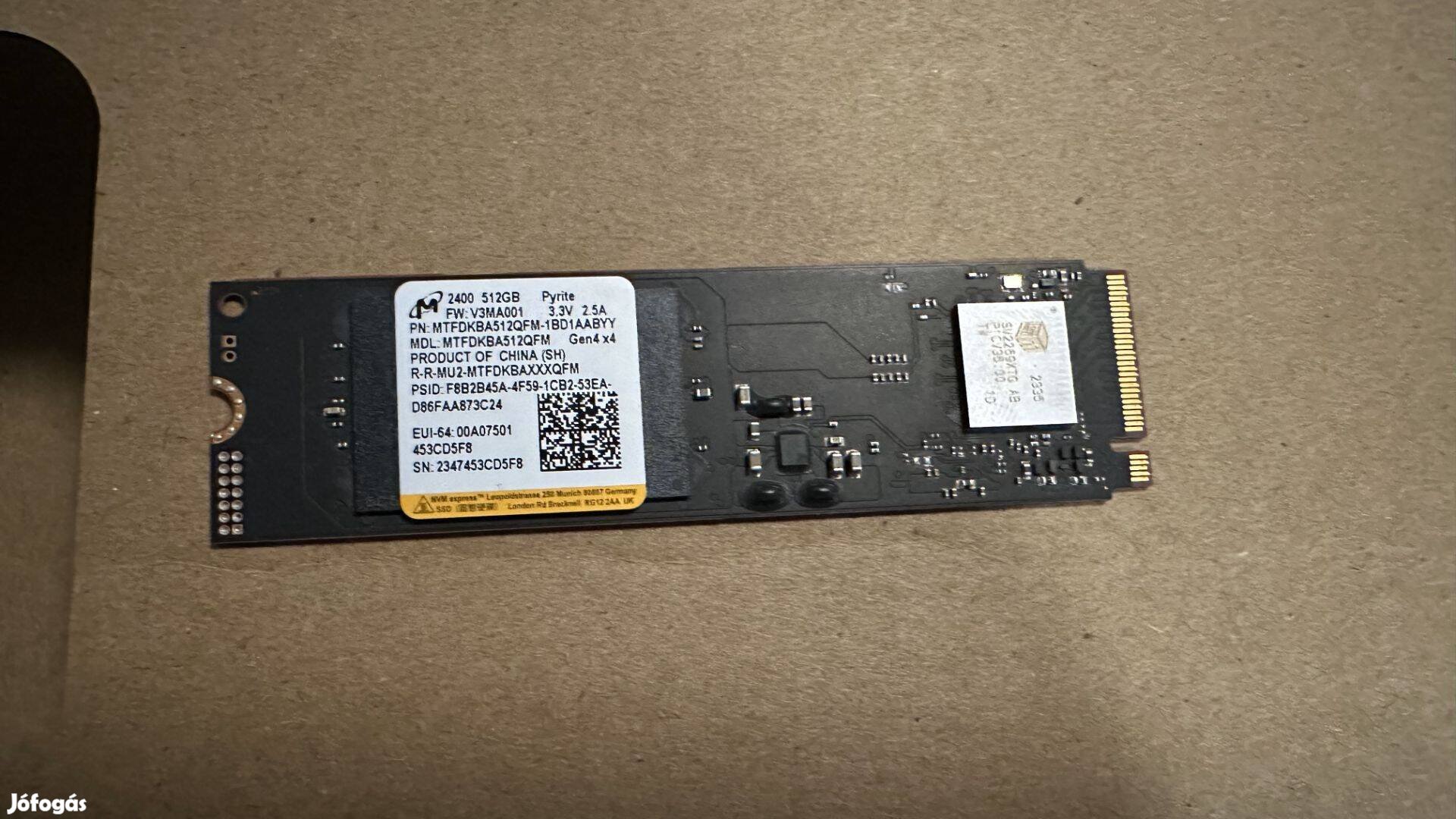 Micron 512GB M.2 2280 Nvme SSD