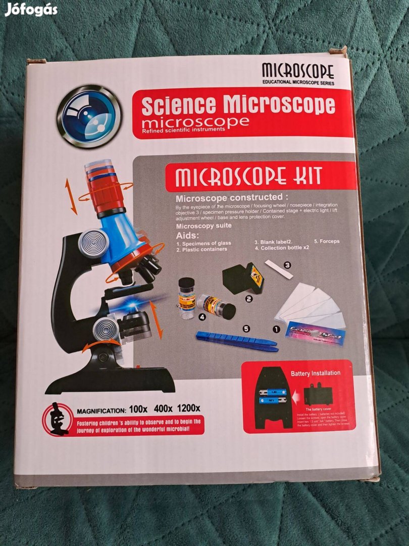 Microscop gyerekeknek 1200x-os nagyításig