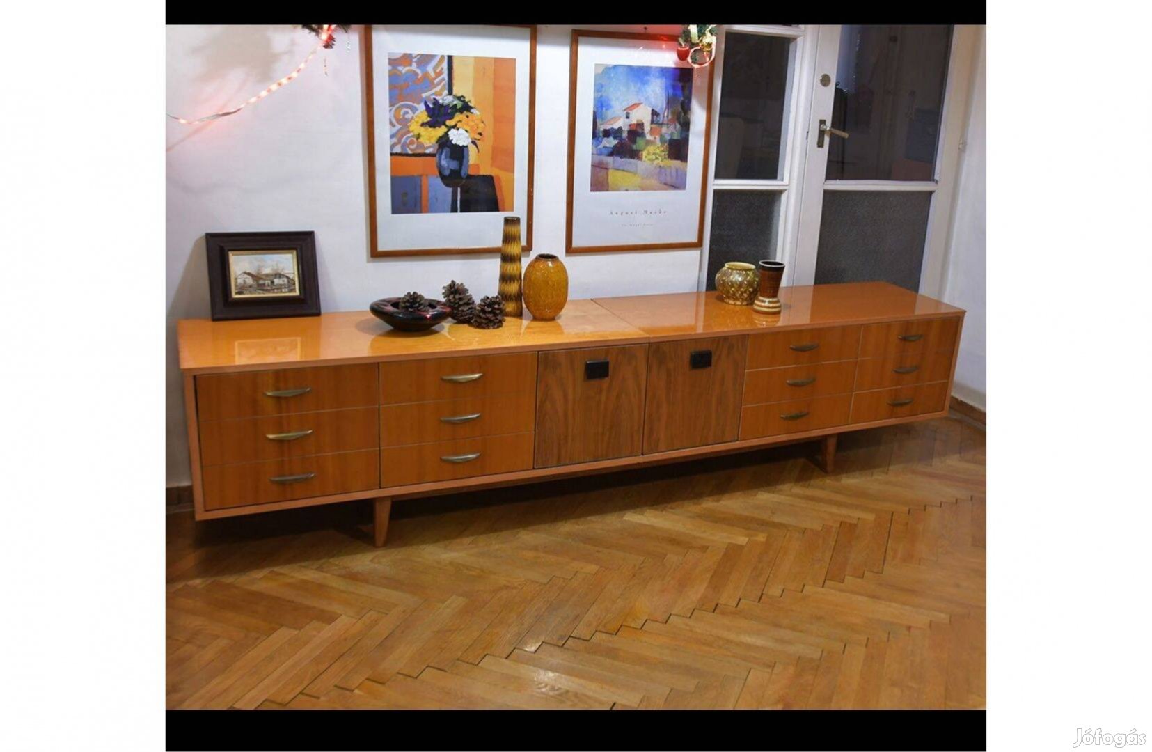 Mid Century extra long sideboard, hosszú, fiókos komód