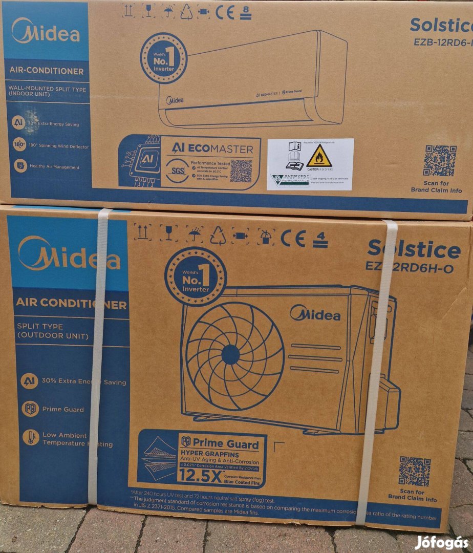 Midea Solstice Fekete 3,5 kW klíma