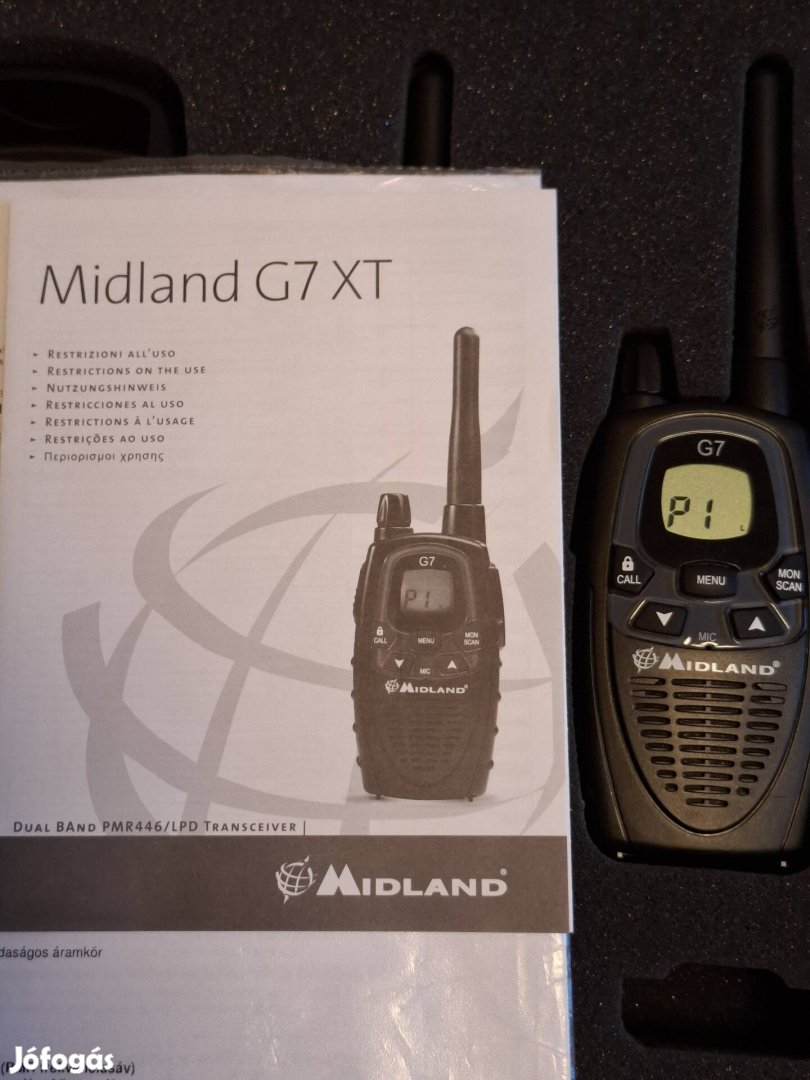 Midland G7 XT walkie-talkie, adóvevő