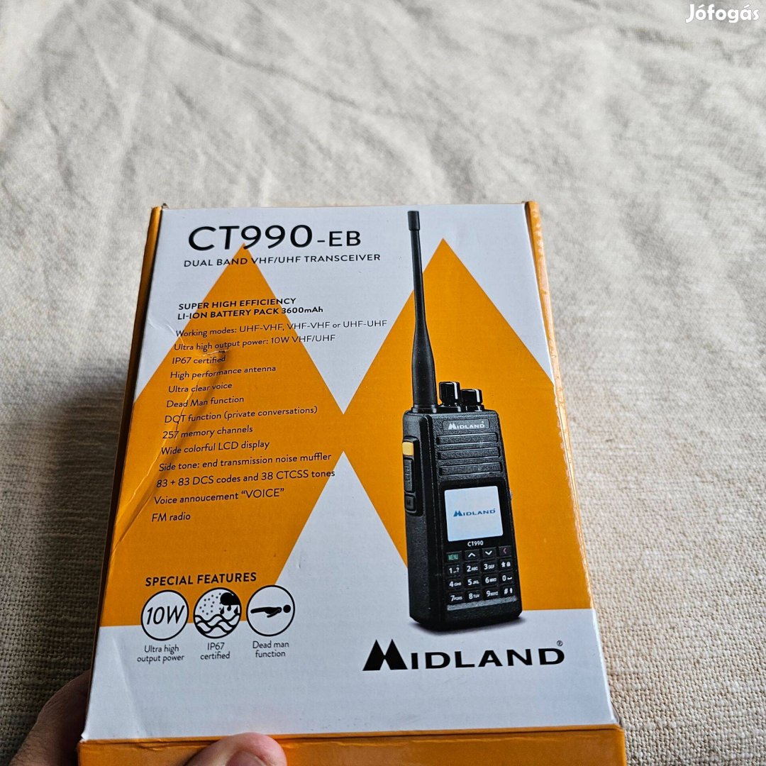 Midland amatőr kézi adóvevő CT990 EB új dobozos