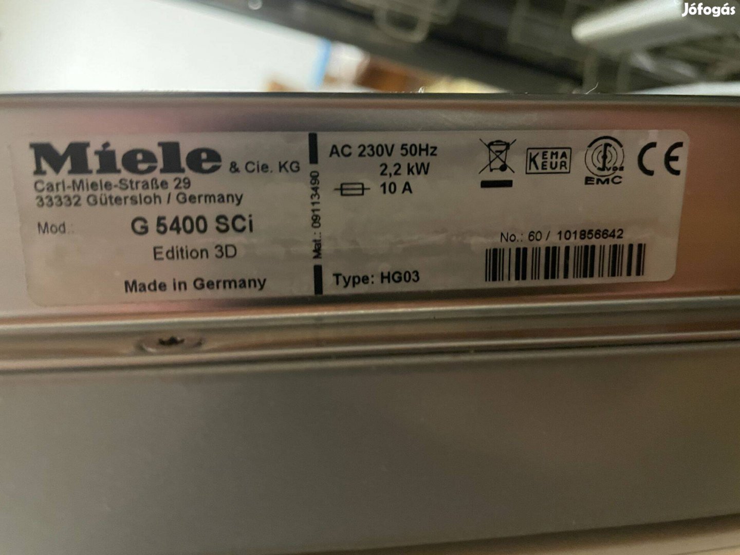 Miele G5400 SCI Edition 3D Mosogatógép