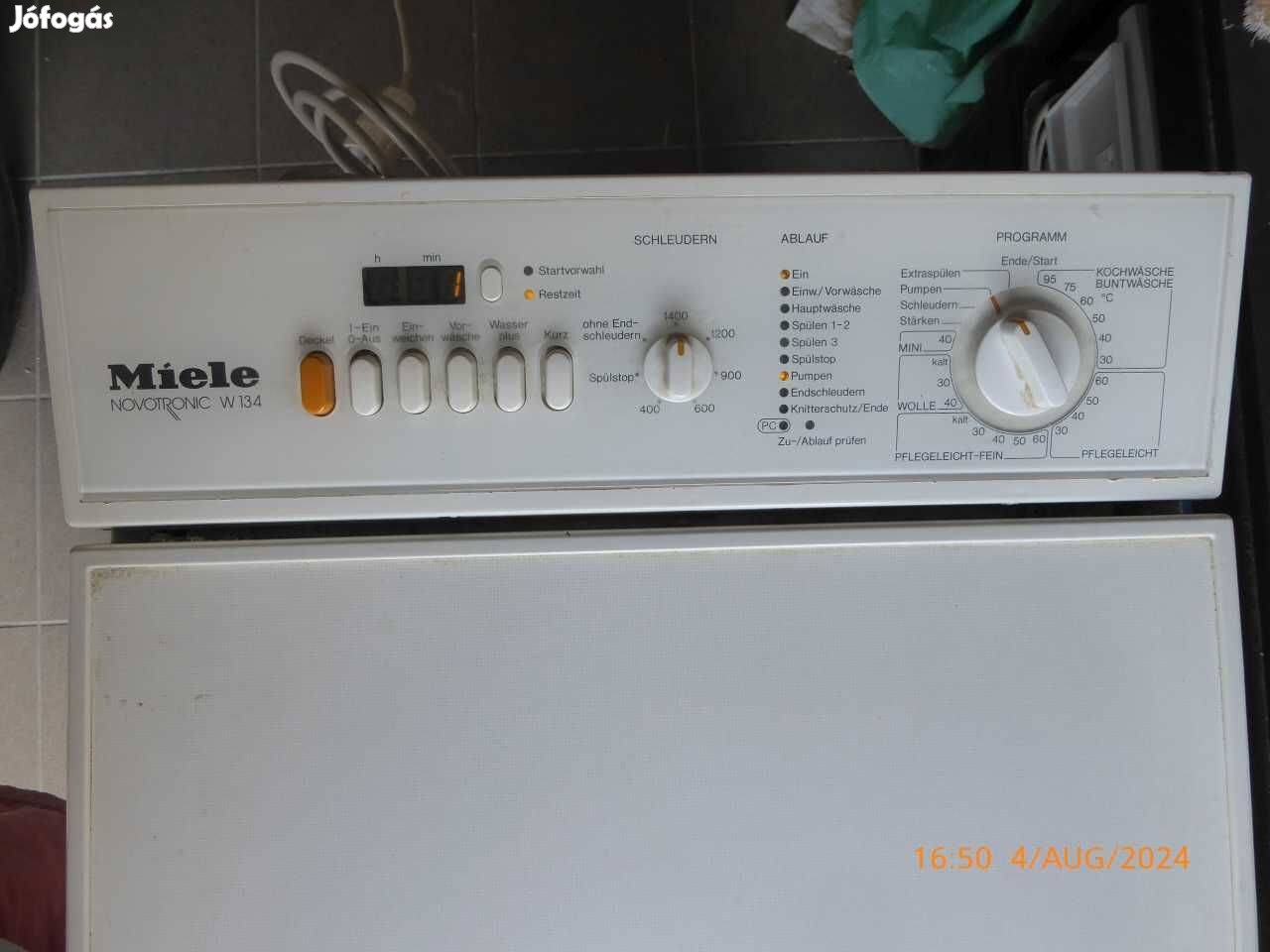 Miele Novotronic W134 felültöltős automata mosógép