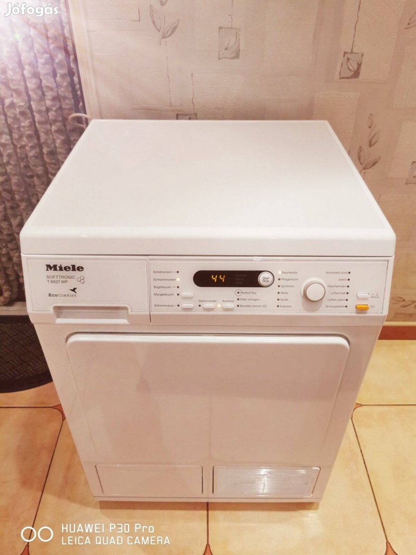 Miele T 8827 WP Softronic Mehselytdobos Hőszivattyús Szarítógep! 8 kg.