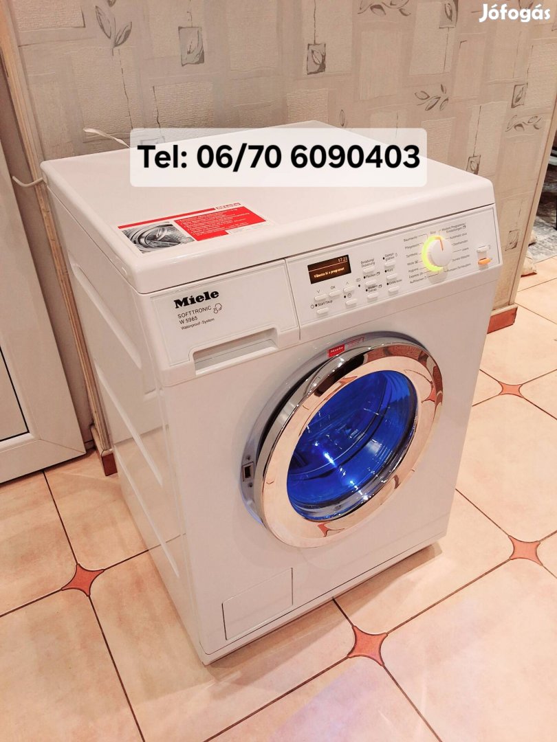 Miele W 5965 Waterproof System Mehsejtdobos Gőzölős Mosógep!  8 kg,