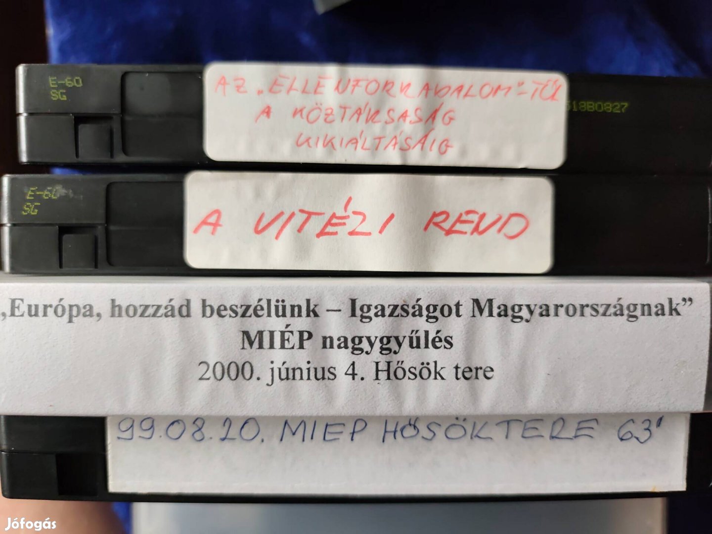 Miép naggyűlések, vhs videó kazetták