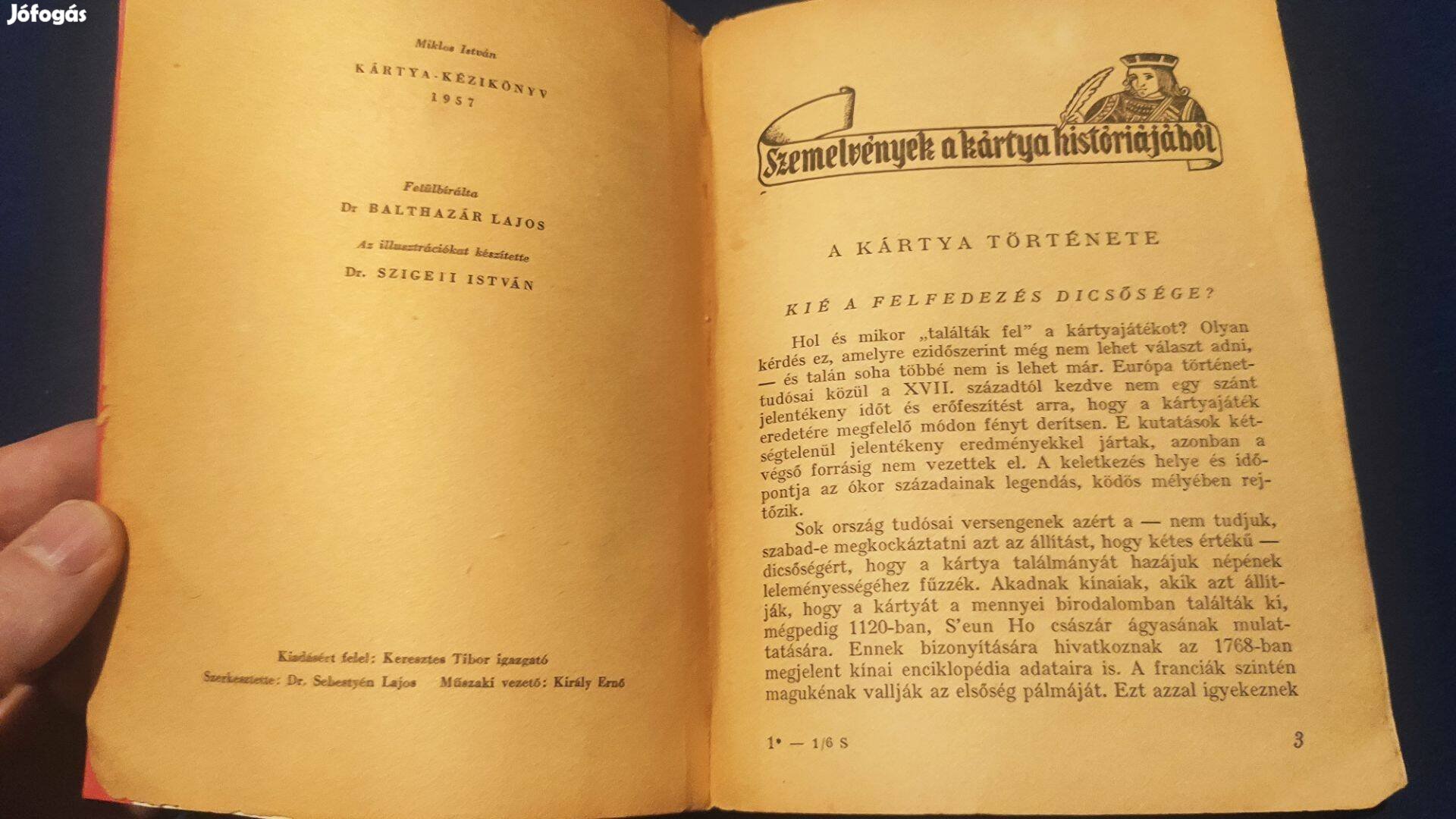 Miklós István: Kártya-kézikönyv 1957