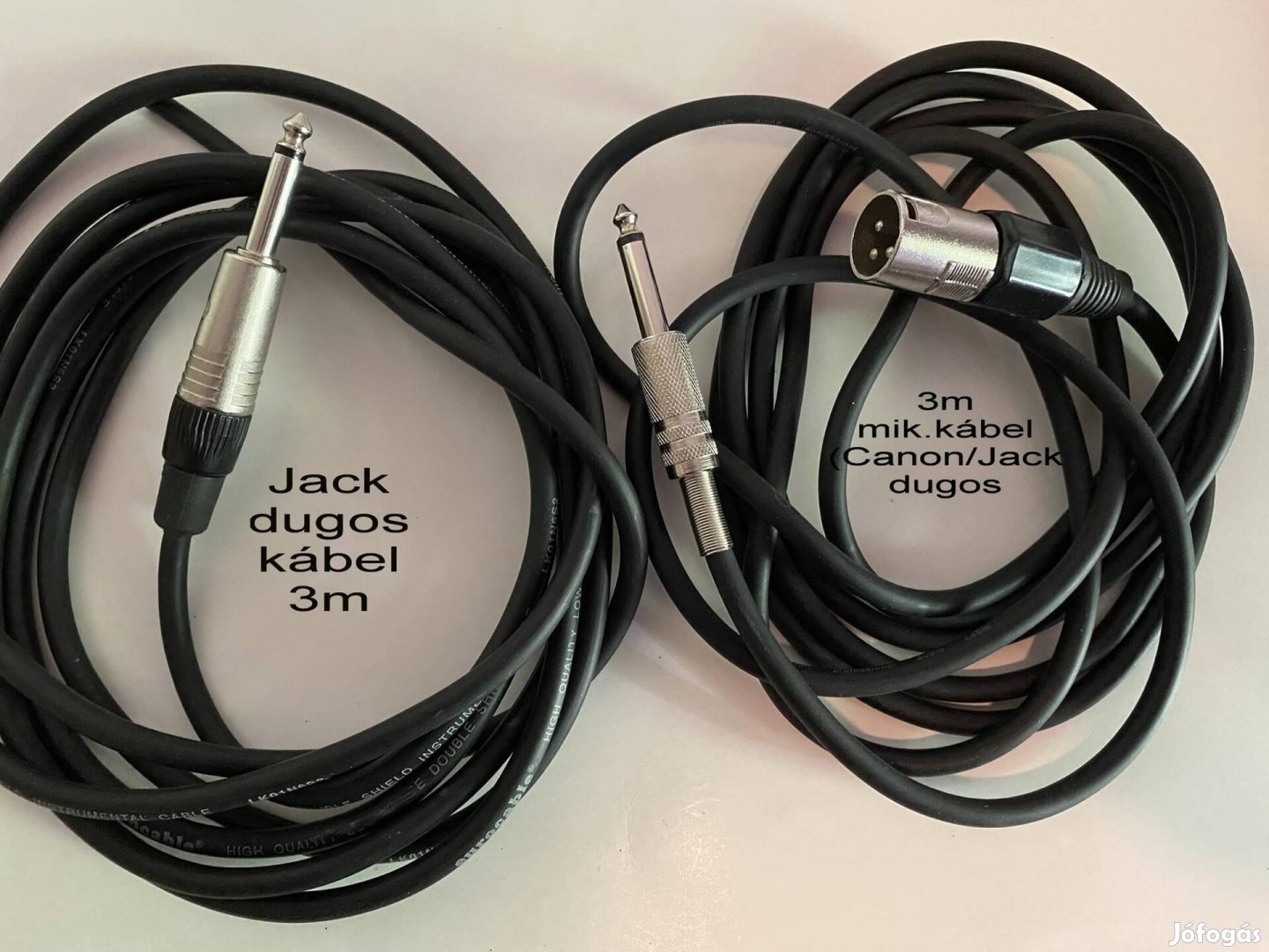 Mikrofon kábel (Canon,XLR/Jack dugos) + ajándék Jack dugos kábel