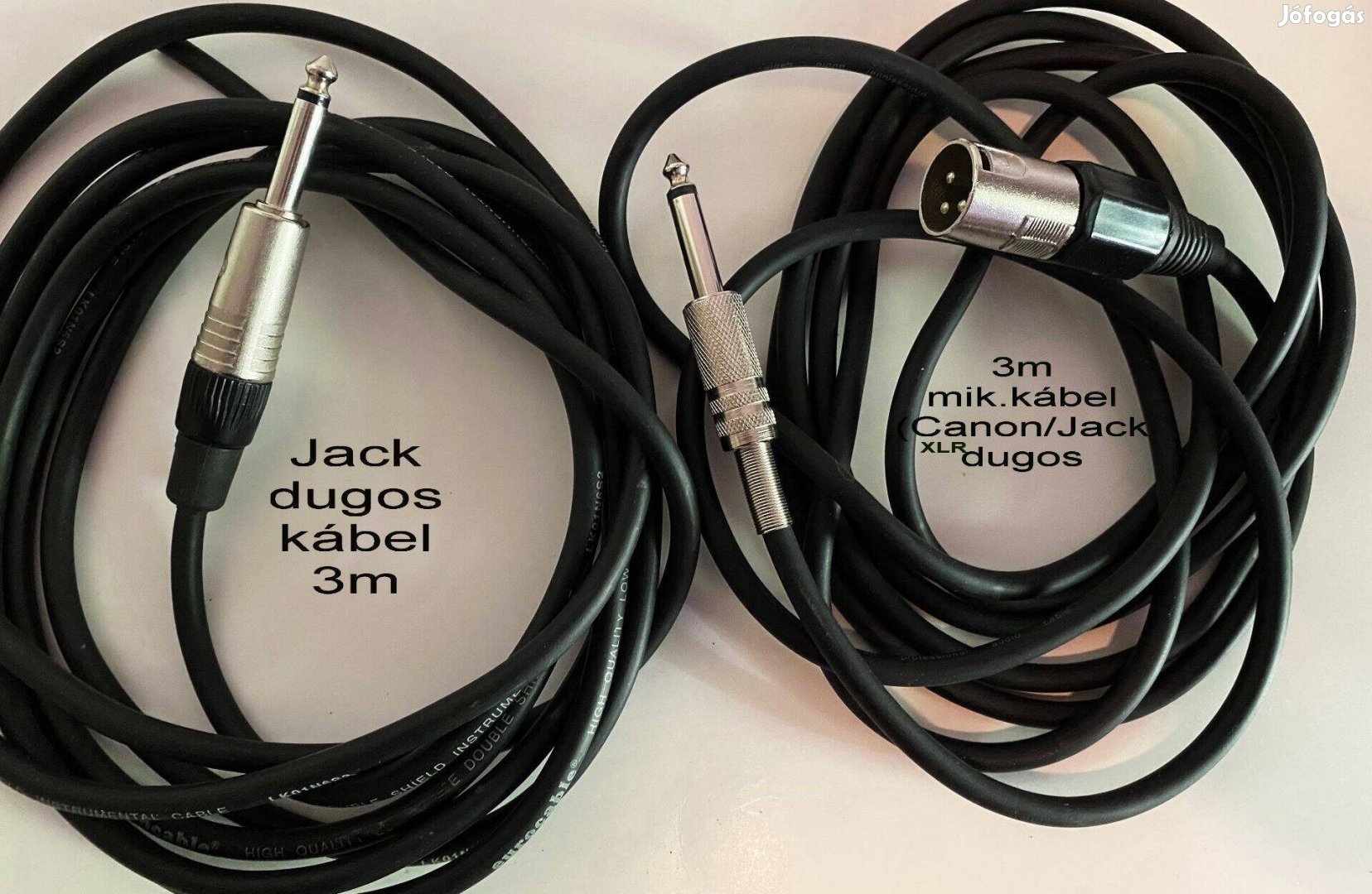 Mikrofon kábelek 3m/db (Canon,/Jack dugós) + ajándék Ja