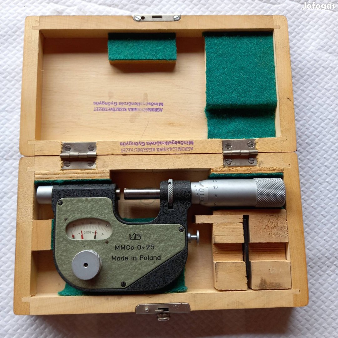 Mikrométer, 0-25 mm-ig