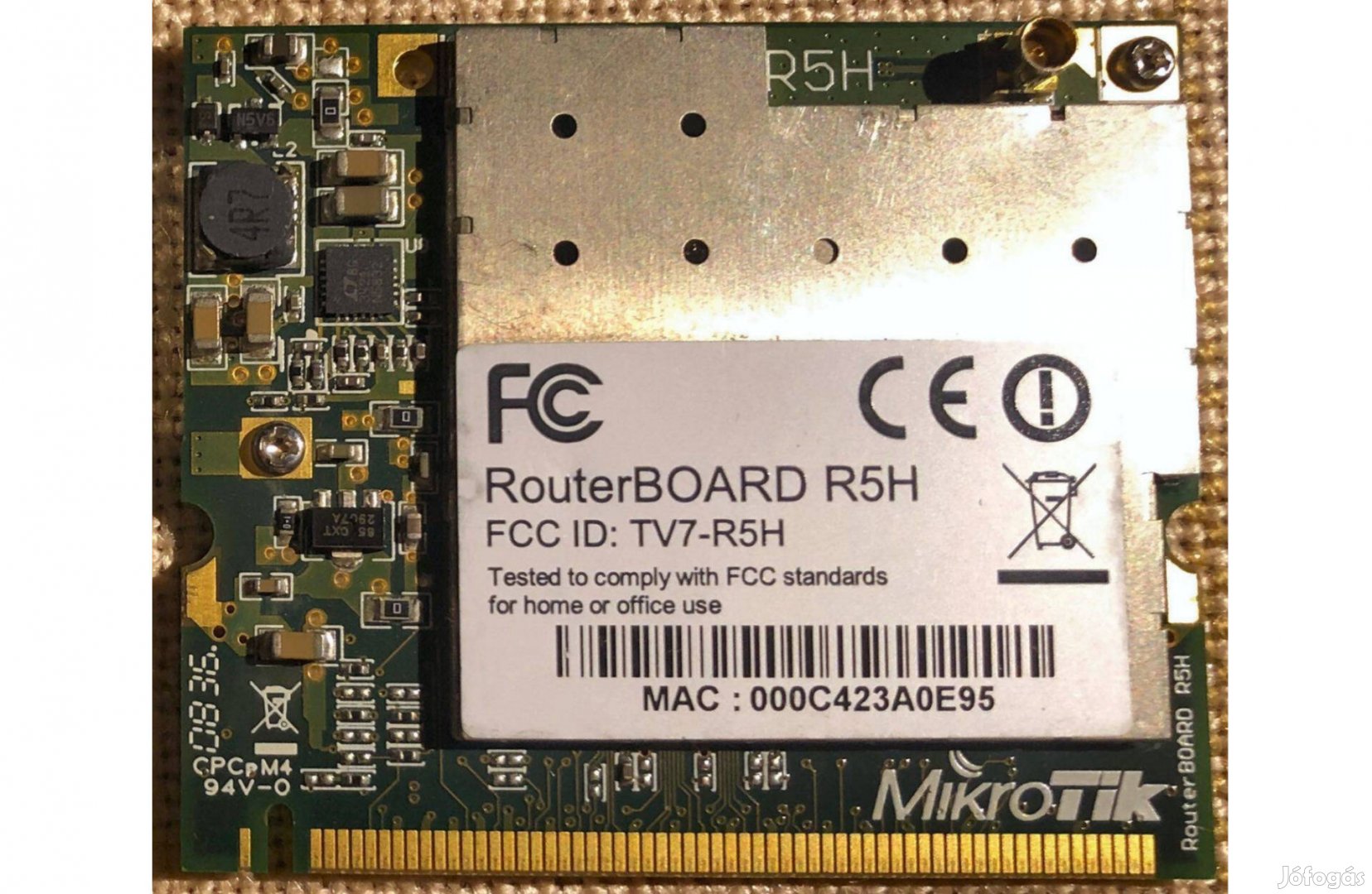 Mikrotik Routerboard R5H minipci 5Ghz-es WiFi kártya