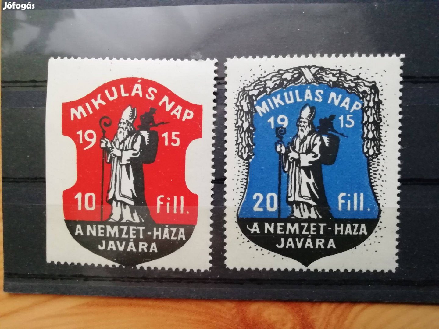 Mikulásnapi Hadsegélyező bélyeg 1915-ös bélyeg pár