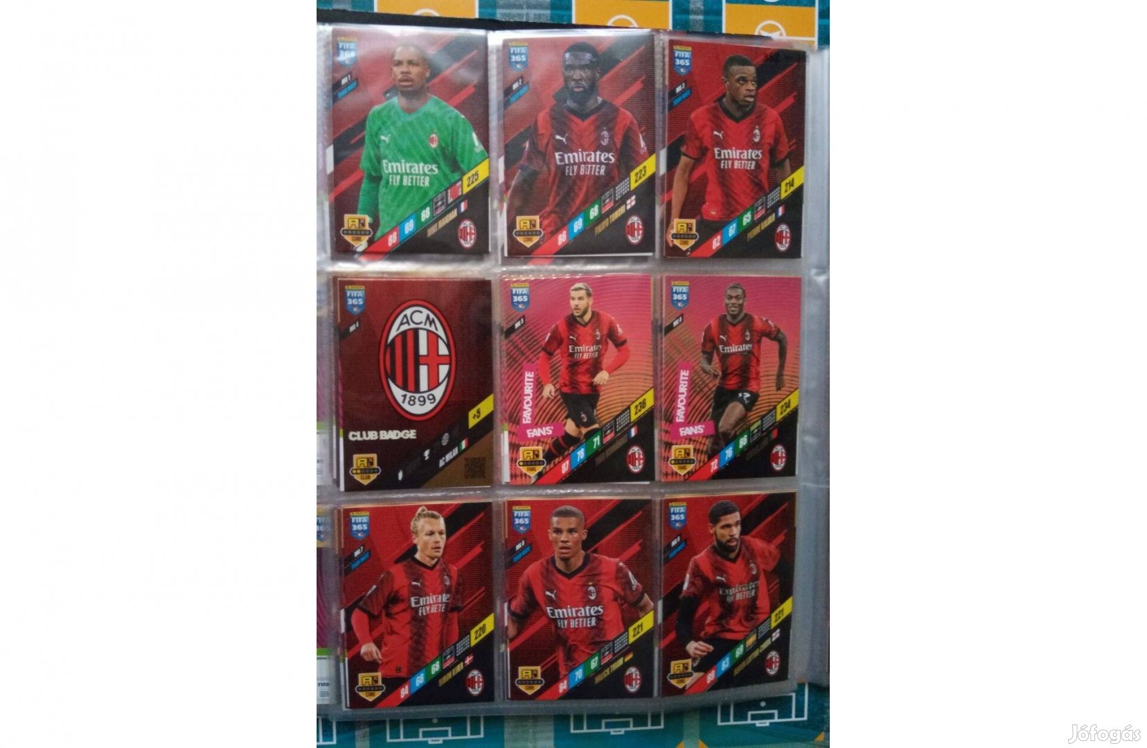 Milan Teljes sor Panini Fifa 365 2024 focis kártya