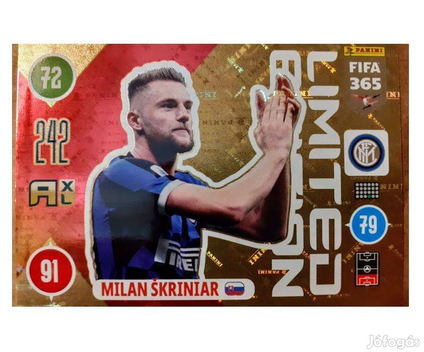 Milan Škriniar Internazionale Limited focis kártya Panini FIFA 2021