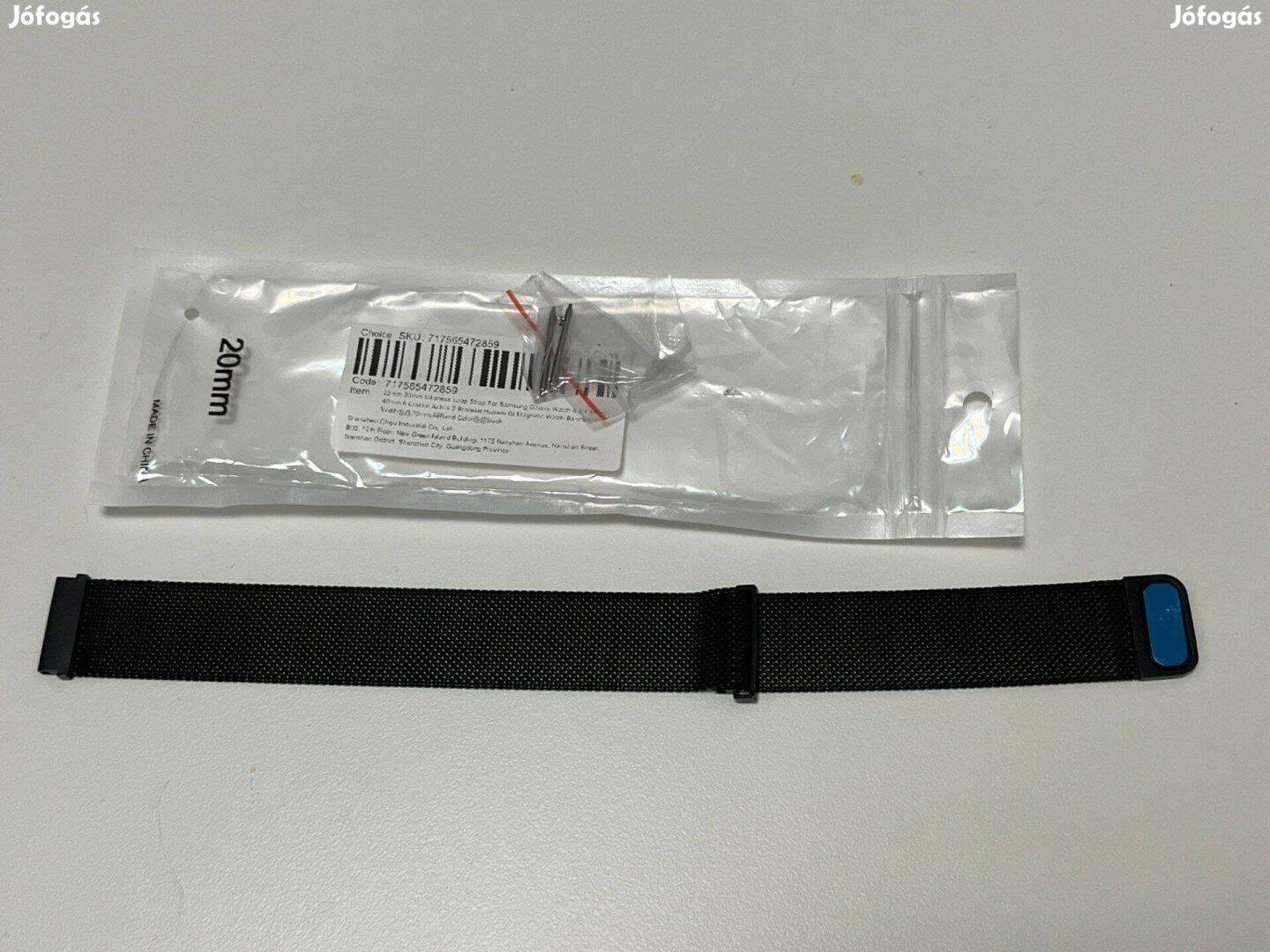 Milano 20 mm fém mágneses okosóra szíj Samsung Huawei Xiaomi