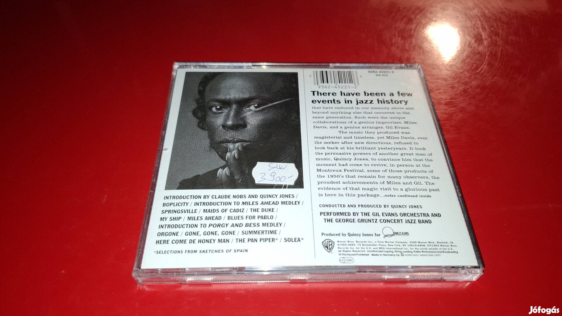 Miles Davis Quincy Jones Live at Montreux Cd 1993 Jazz