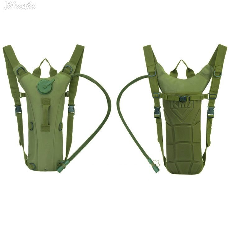 Military hátizsák, hátitáska 3L ivótasakkal katonazöld