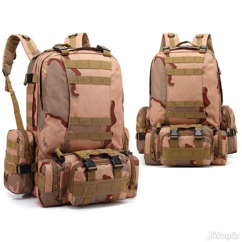 Military hátizsák, túrahátizsák, hátitáska háromrészes, 3db-os