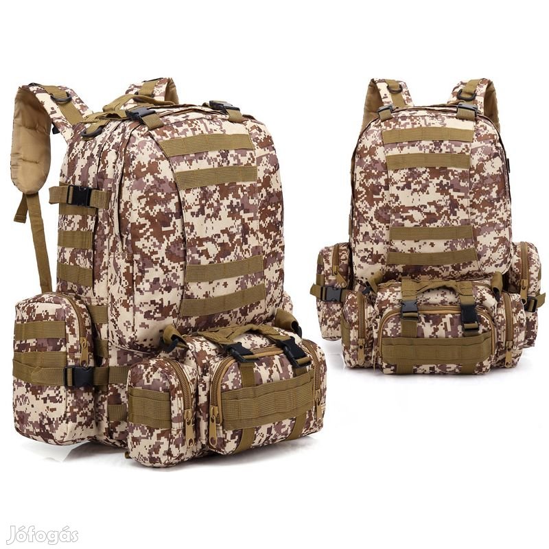 Military hátizsák, túrahátizsák, hátitáska háromrészes, 3db-os