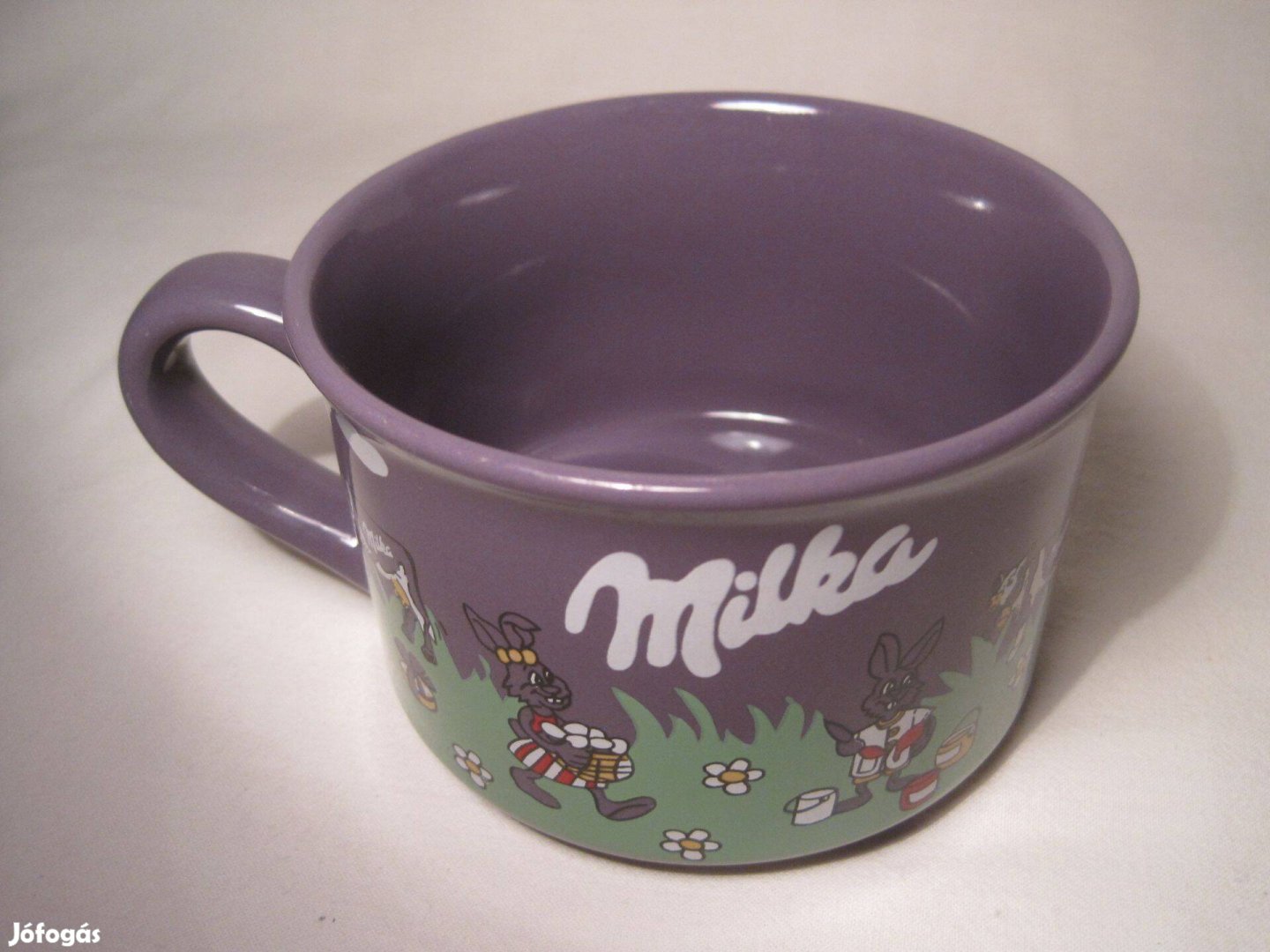 Milka nagy lapos bögre húsvéti mintával