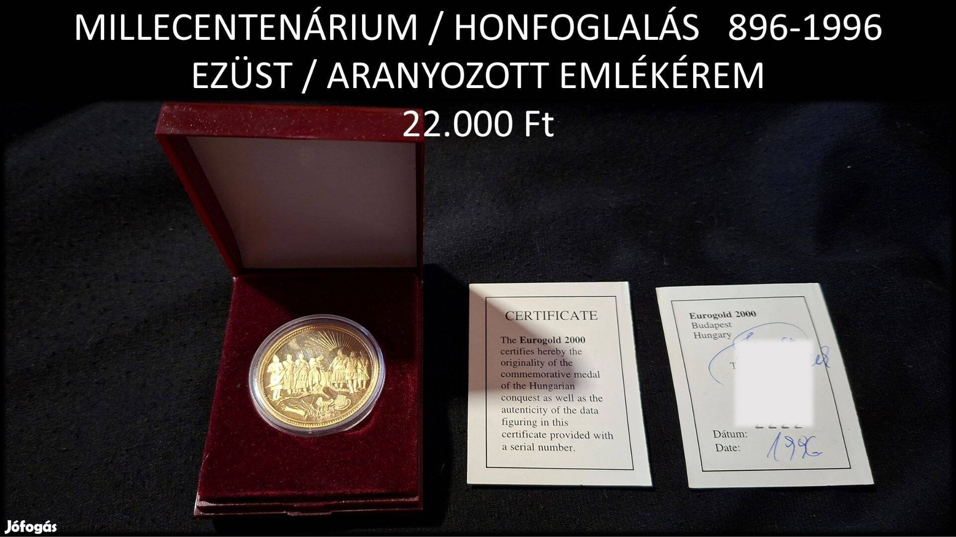 Millecentenárium Honfoglalás Emlékérem