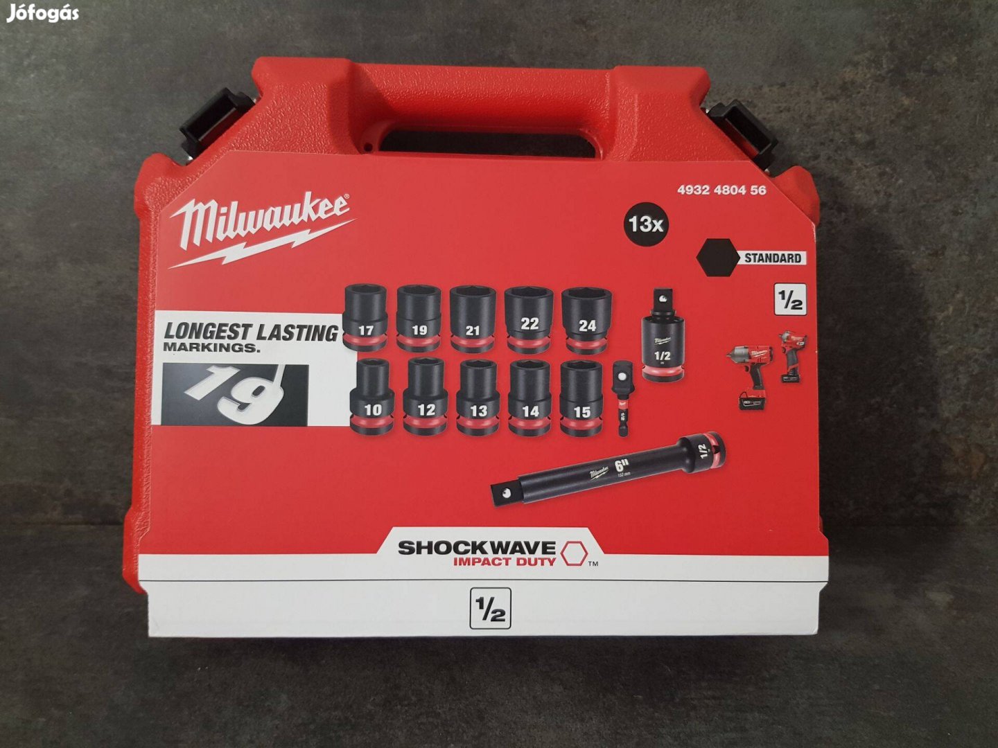 Milwaukee 13 részes 1/2" Gépi Dugókulcs készlet