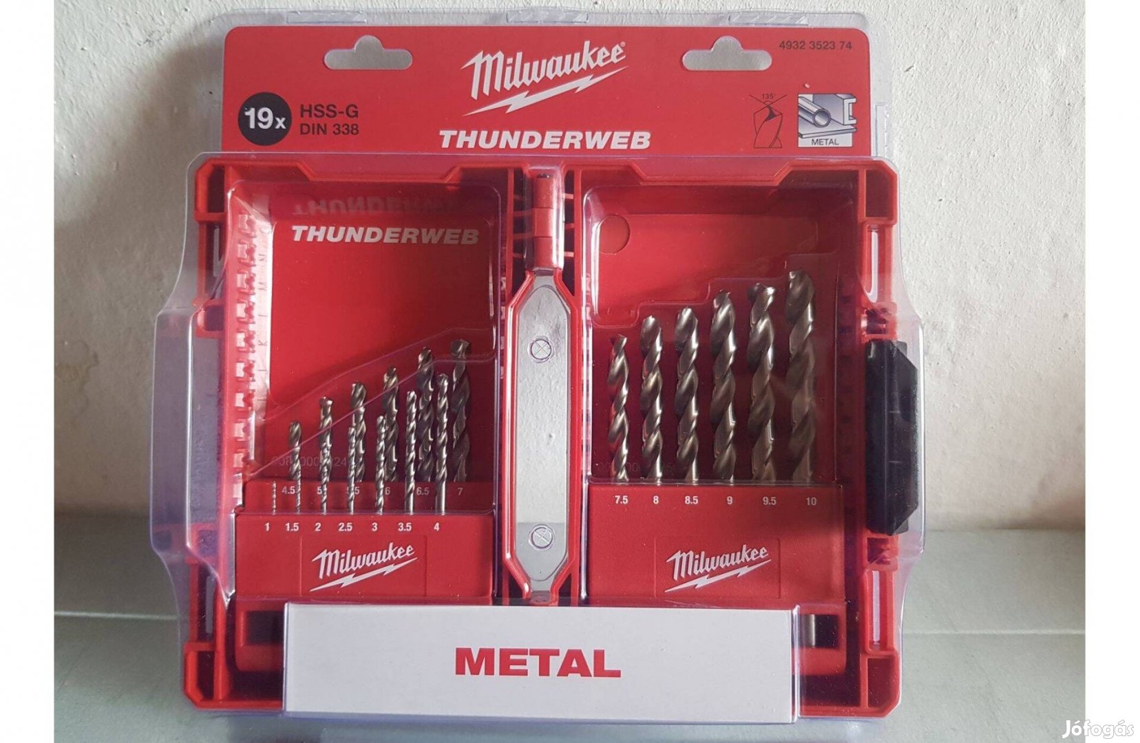 Milwaukee 19 részes Fém Csigafúró / fúrószár készlet Thunderweb