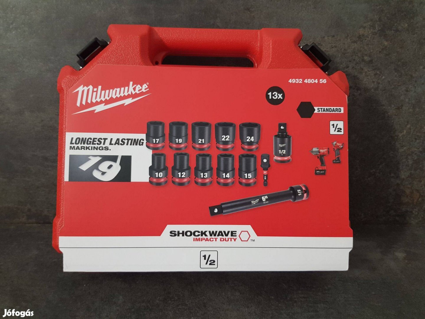 Milwaukee 1/2" Gépi Dugókulcs készlet 13 részes