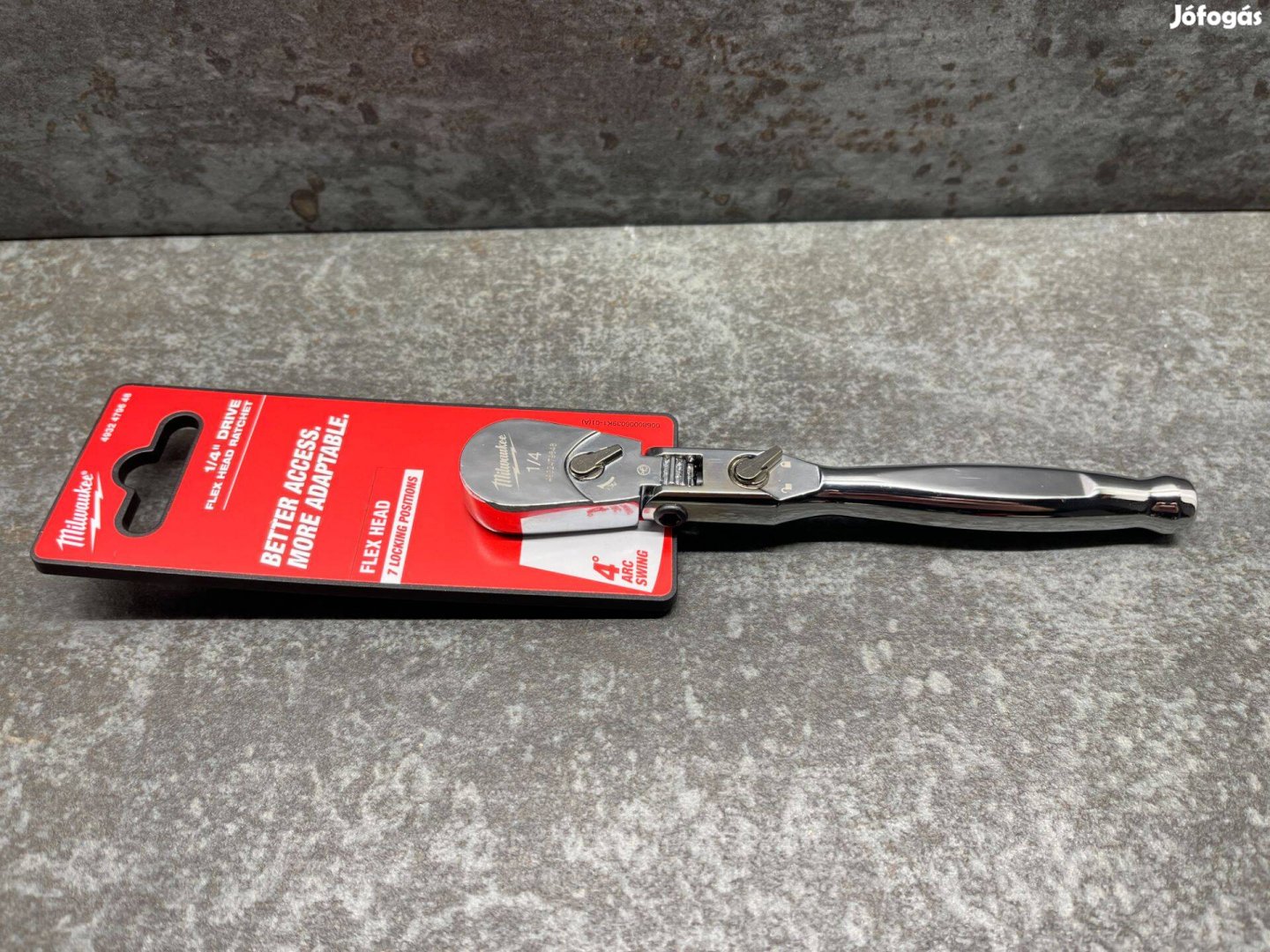 Milwaukee 1/4" racsnis hajtószár 140mm 90T Csuklós 4932479648