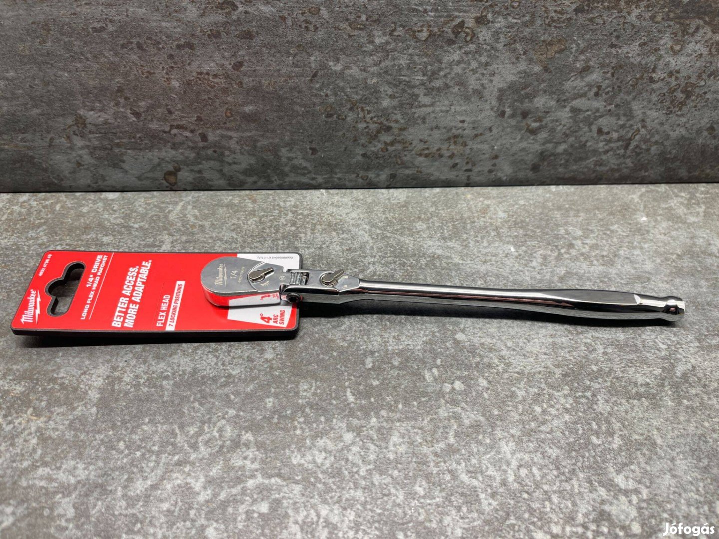 Milwaukee 1/4" racsnis hajtószár 229mm 90T Csuklós