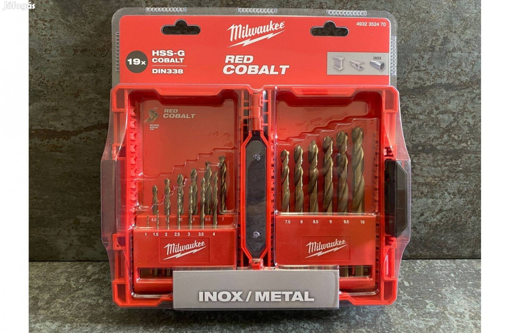 Milwaukee HSS-G Co Red Cobalt 19 részes fémfúró készlet