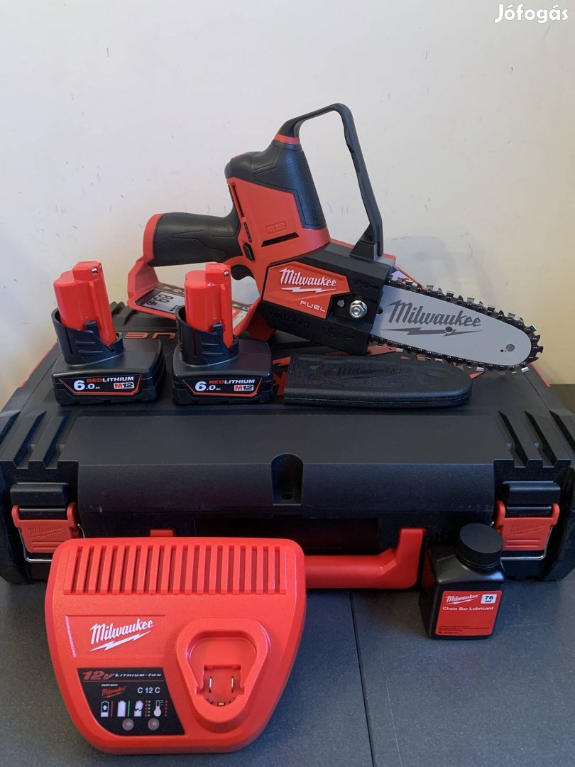 Milwaukee M12 Fhs-602X Akkus szénkefementes láncfűrész szett