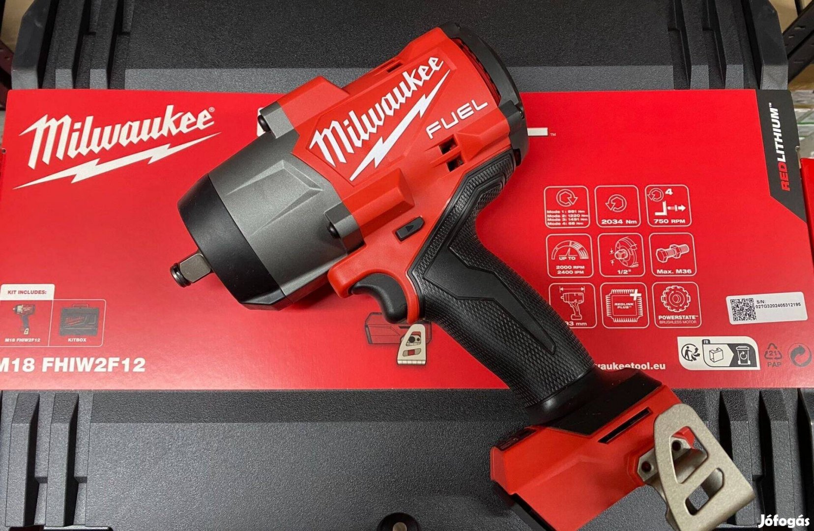 Milwaukee M18 Fhiw2F12-0X Akkumulátoros ütvecsavarozó HD kofferban