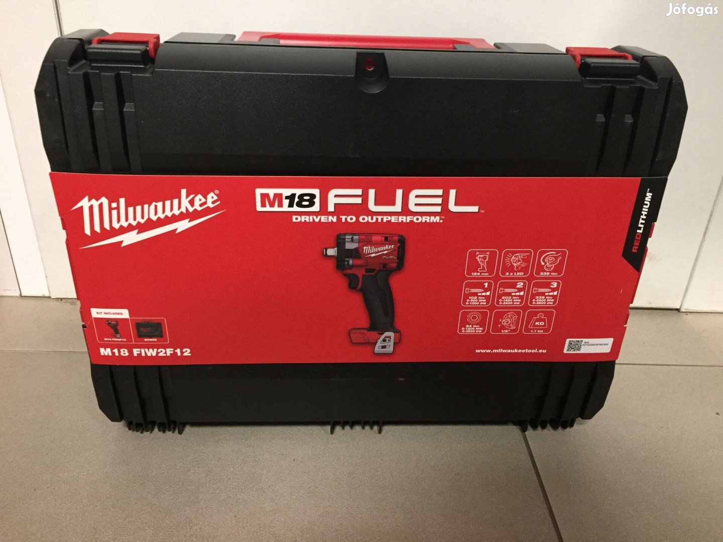 Milwaukee M18 Fiw2F12-0X Akkus ütvecsavarozó HD kofferben 18V 1/2" (Ak