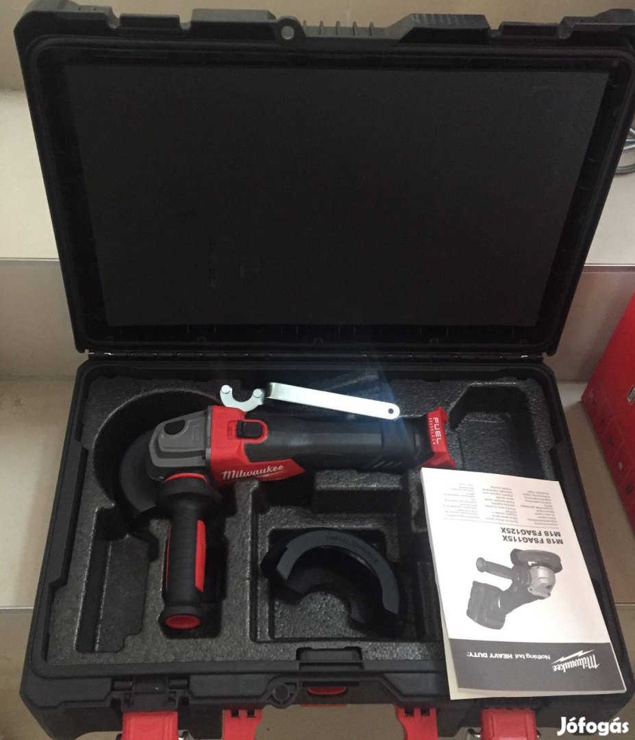 Milwaukee M18 Fsag125X-0 Akkumulátoros sarokcsiszoló kofferben 18V (ak