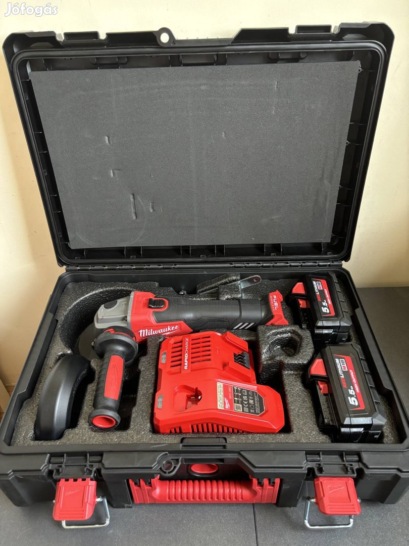 Milwaukee M18 Fsag125X-552P Akkus sarokcsiszoló szett