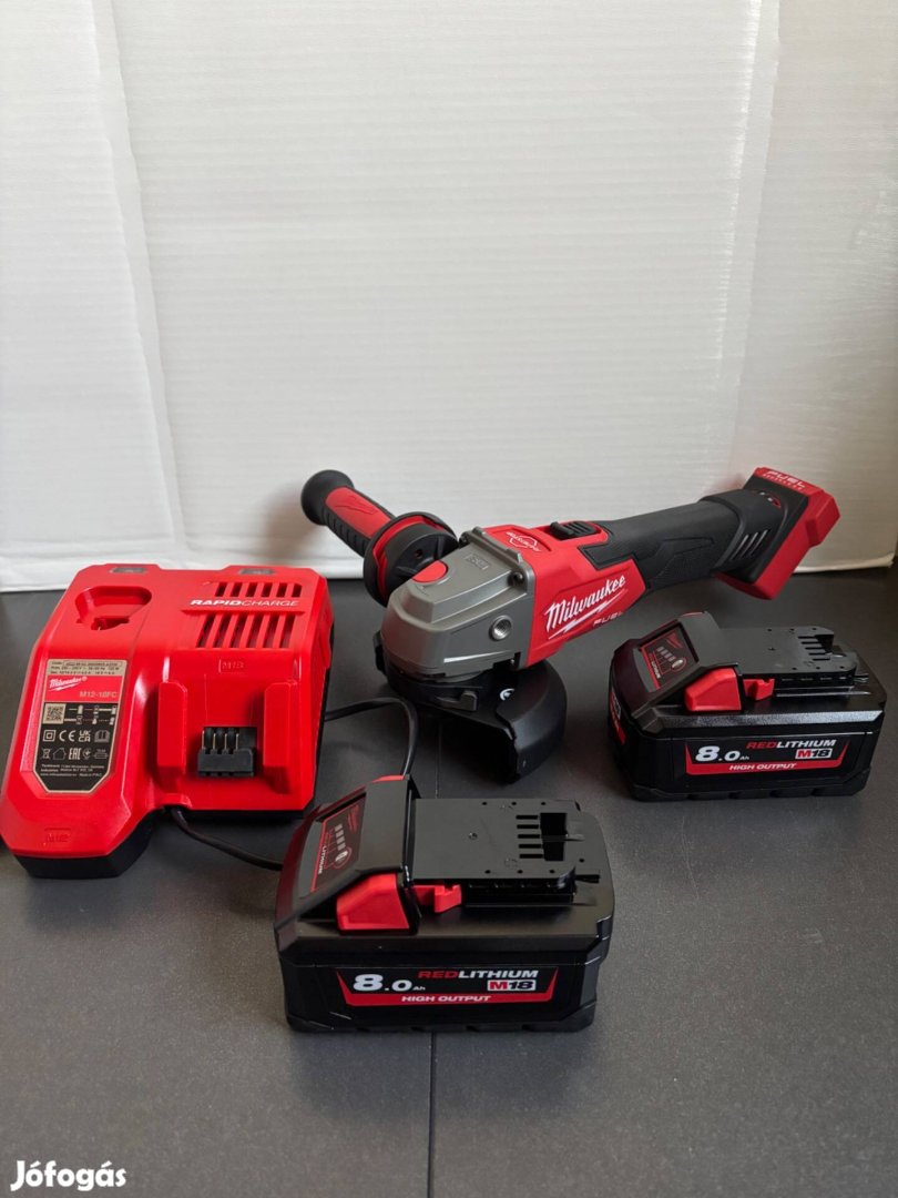 Milwaukee M18 Fsagv125XB-802 fordulatszabályzós sarokcsiszoló szett