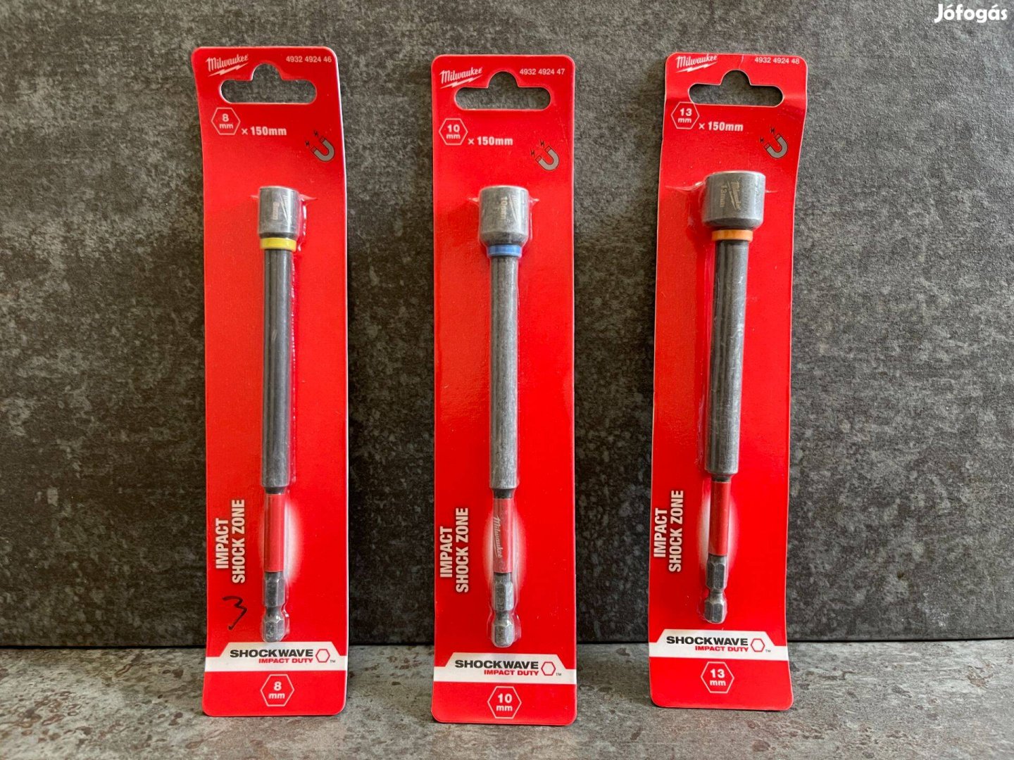 Milwaukee Mágneses gépi dugókulcs szett hex befogás 150x8 10 13