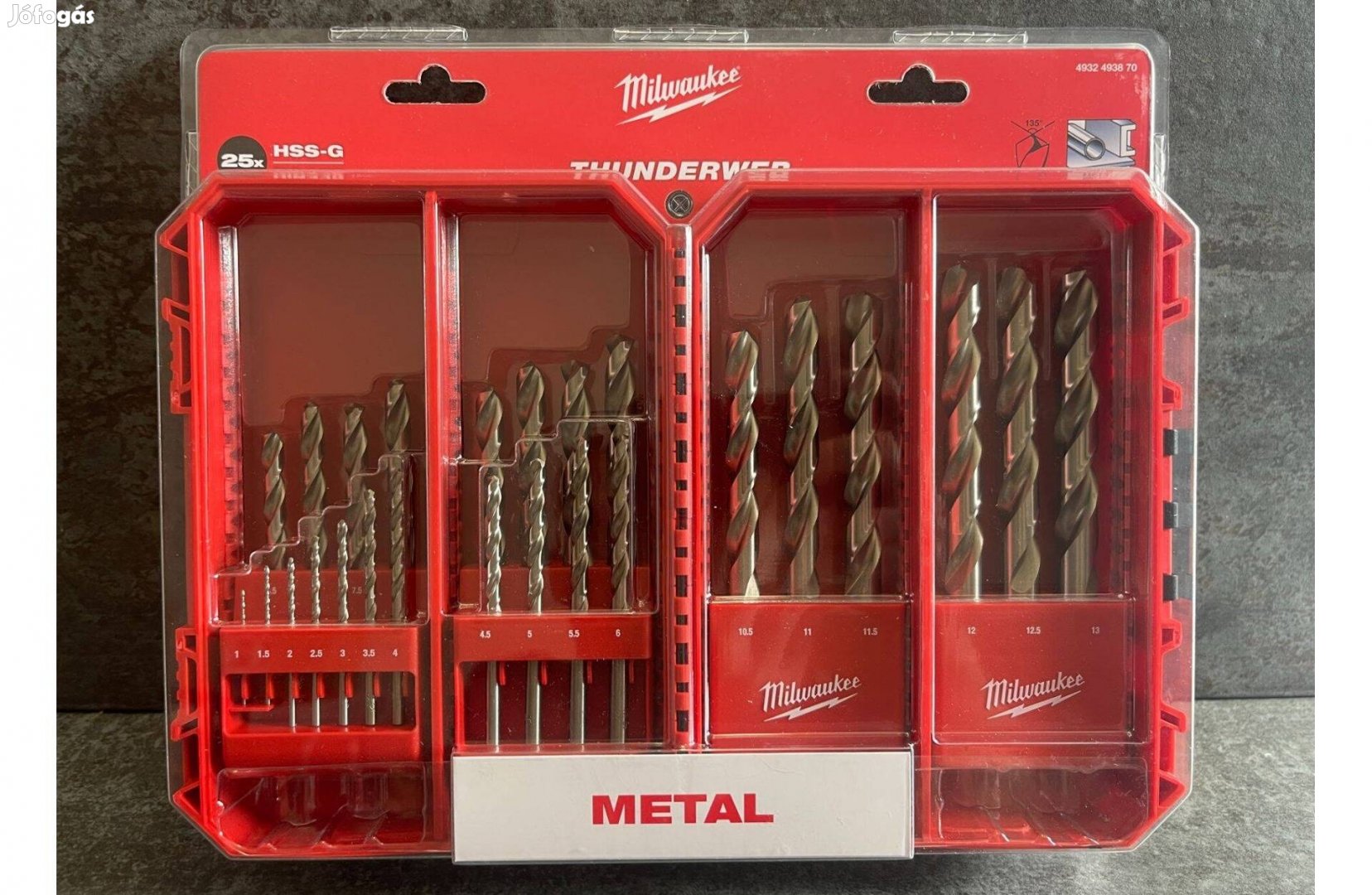 Milwaukee Packout Thunderweb Metal HSS-G 25 részes fúrószár készlet