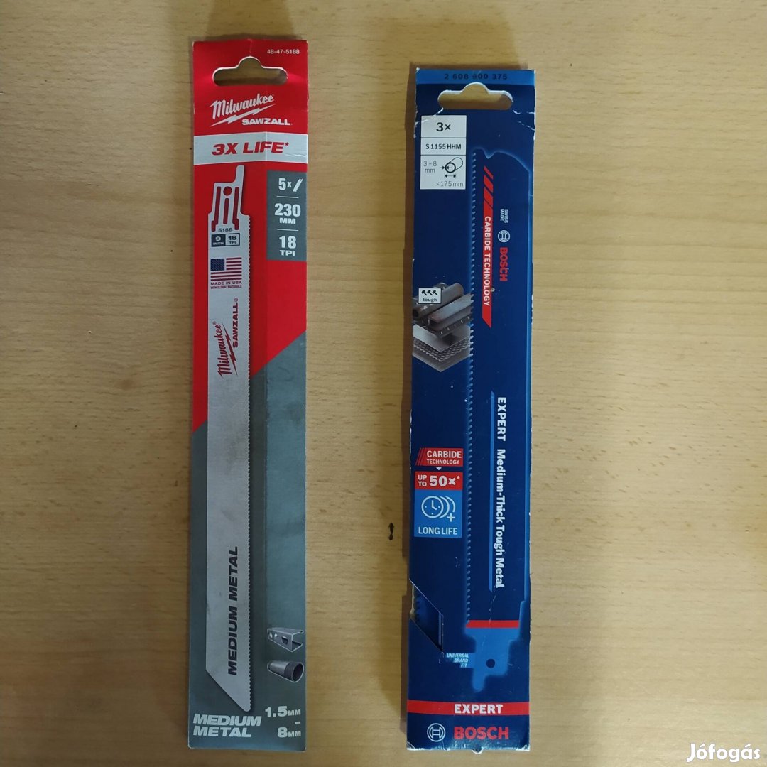 Milwaukee és Bosch Fűrészlapok