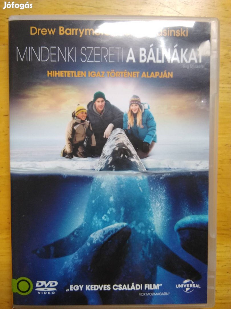 Mindenki szereti a bálnákat újszerű dvd Drew Barrymore 