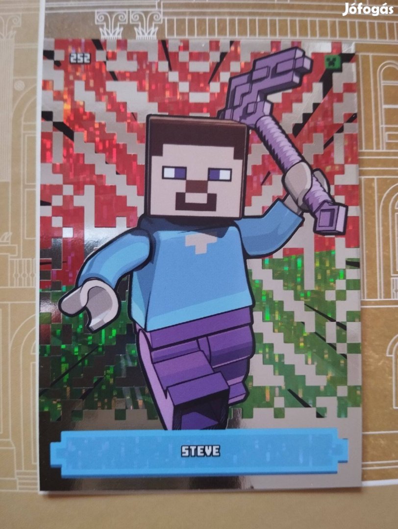 Minecraft Blue Ocean Steve Platinum kártya